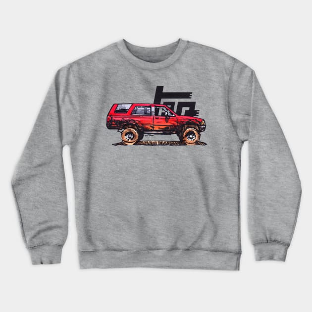 1st Gen 4Runner TRD - Red Crewneck Sweatshirt by robert1117